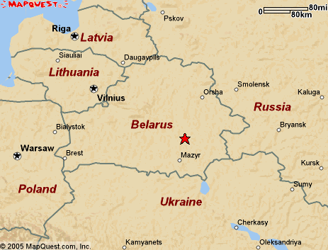 Bielorussie carte baltiques
